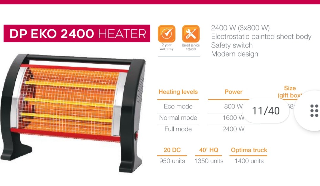 DP EKO  RADIATEUR électrique 1400w