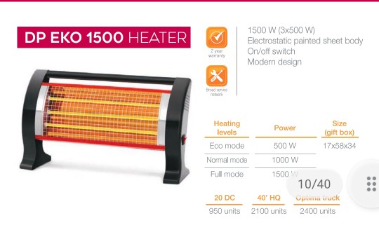 DP EKO  RADIATEUR électrique 1500w