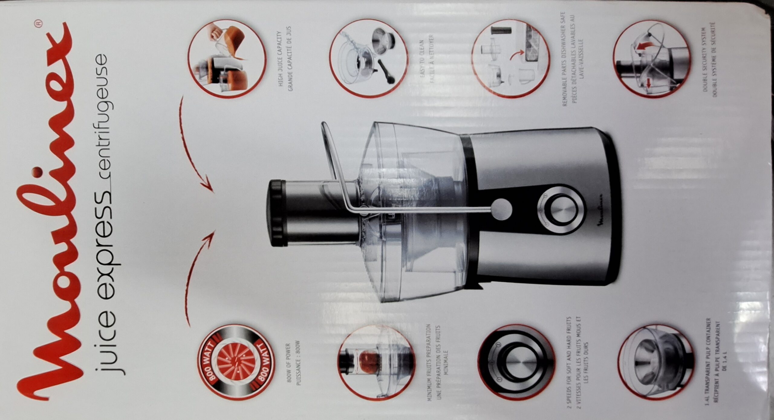 MOULINEX Centrifugeuse Presse jus de fruits électrique