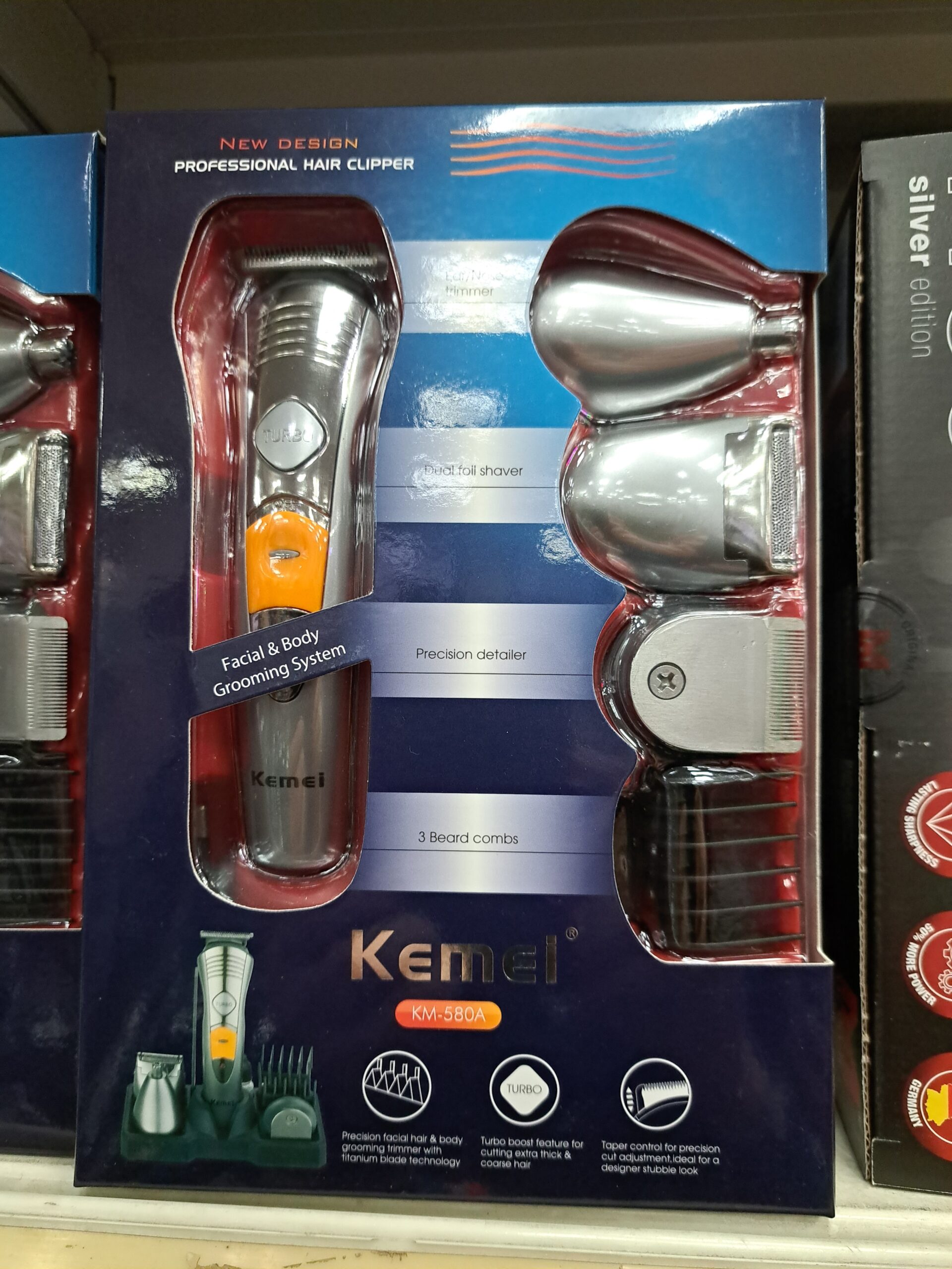 Tondeuse pour cheveux et corps multi fonctions pour homme Kemei