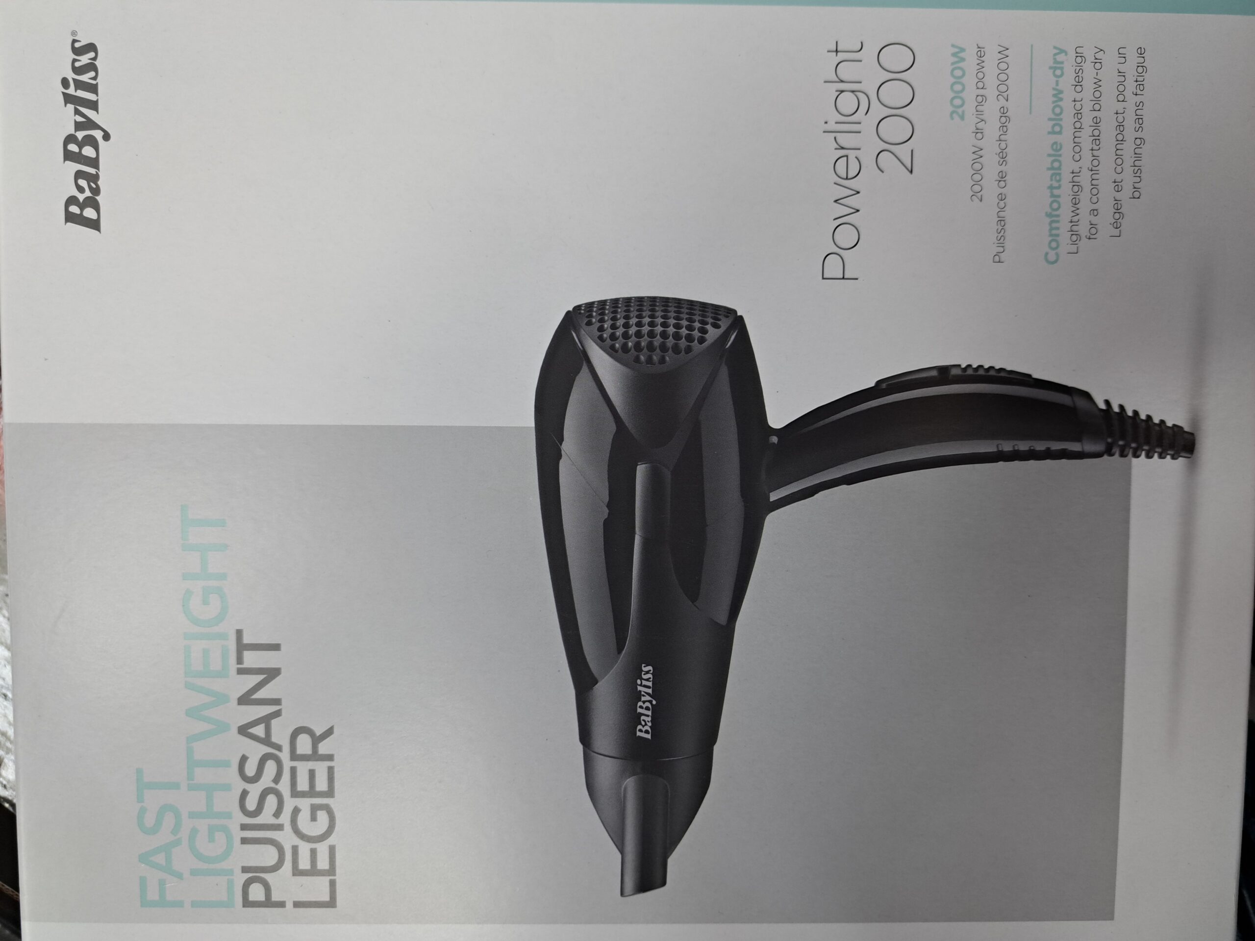 BABYLISS POWERLIGHT 2000 sèche cheveux Puissant Leger