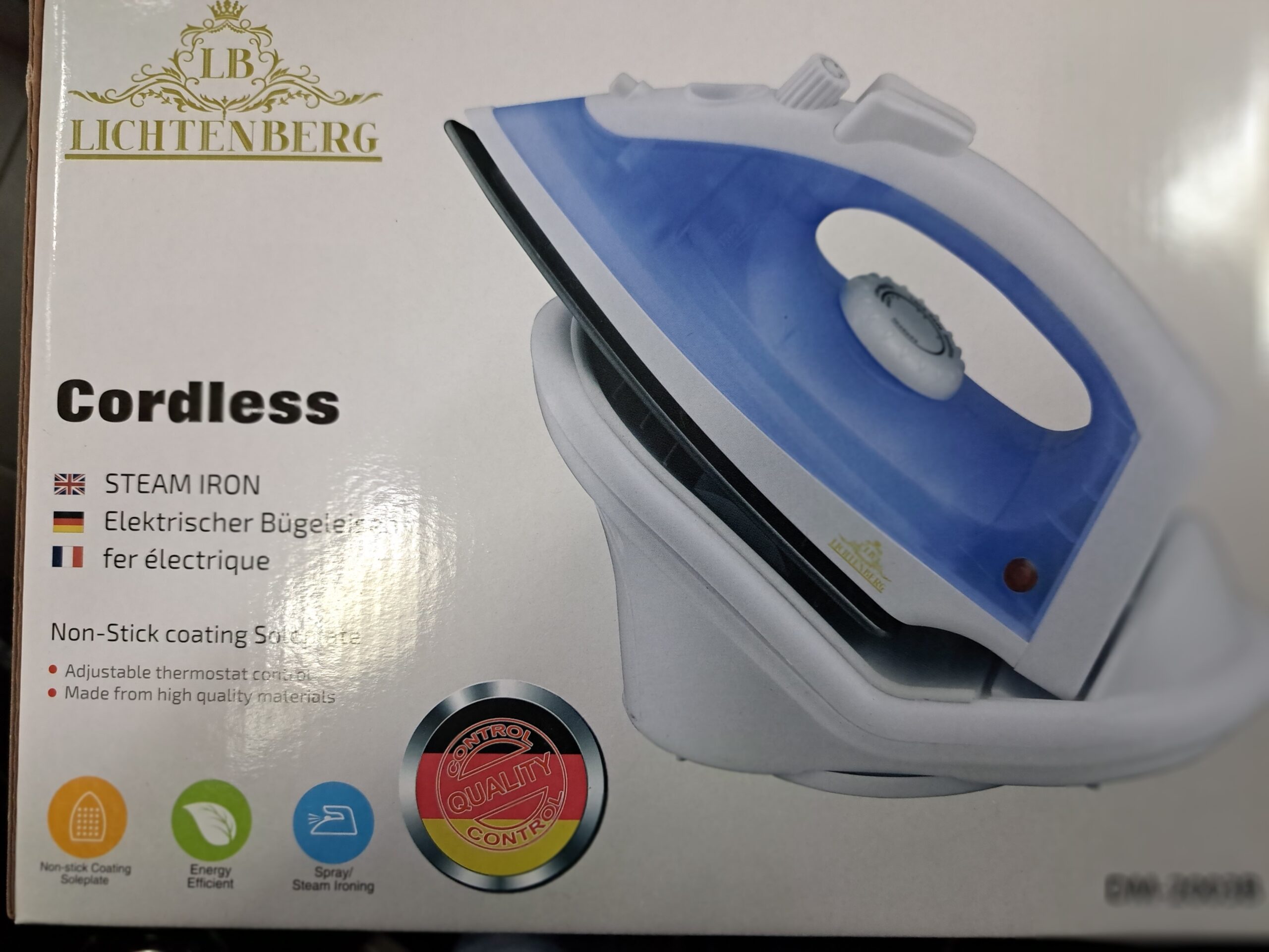 LICHTENBERG Cordless Fer à repasser électrique