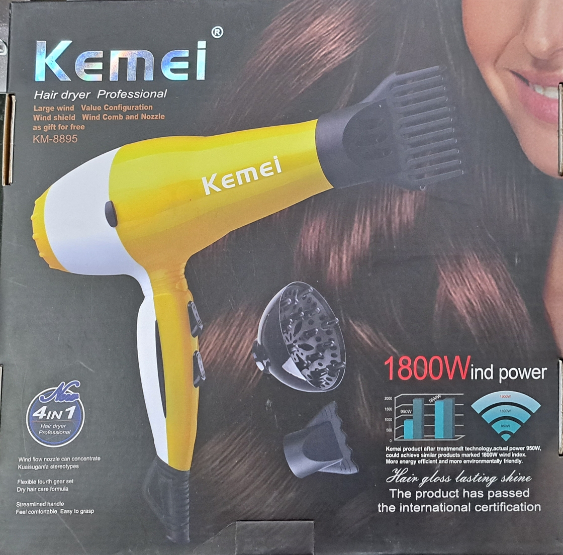 KEMEI Hair Dryer Professional KM-8895 Sèche cheveux